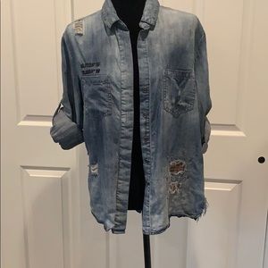 Jean button shirt